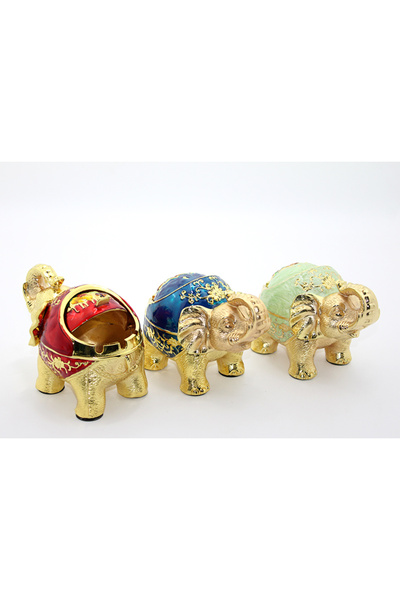 Larimar Metal Elephant Figured Ashtray Model 3