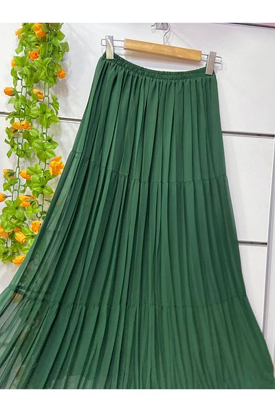 edu collection Chiffon Skirt Three-Layer Lining