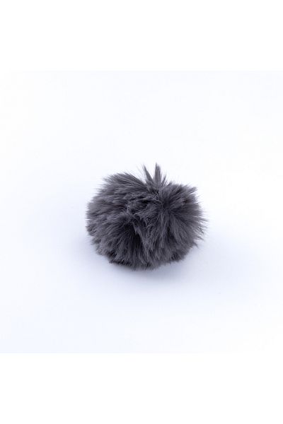 Bimotif Plush Pompon Keychain, Gray