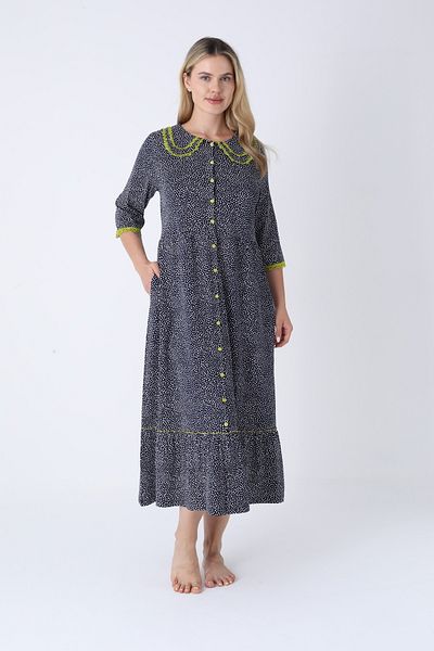 ROMEO LİFE Women's Cotton Modal Fabric Button Dress 7958