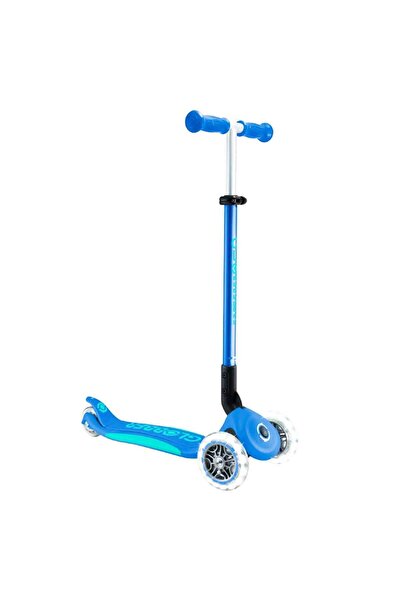 Globber Elite Deluxe 3 Tekerlekli Katlanabilir Işıklı Lacivert Scooter 439-600