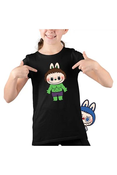 OEM Kids Girls Labubu Hulk T-Shirt