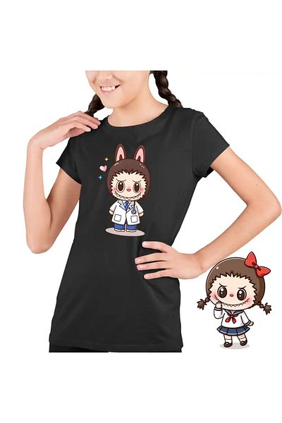 OEM Labubu Doctor Kids Girls T-Shirt