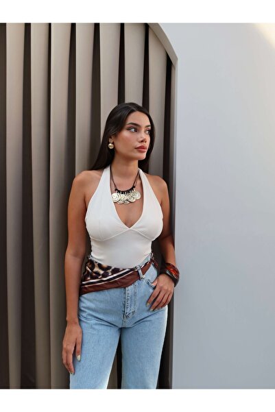 ESRAHELVACI Halter Neck Stitched Blouse