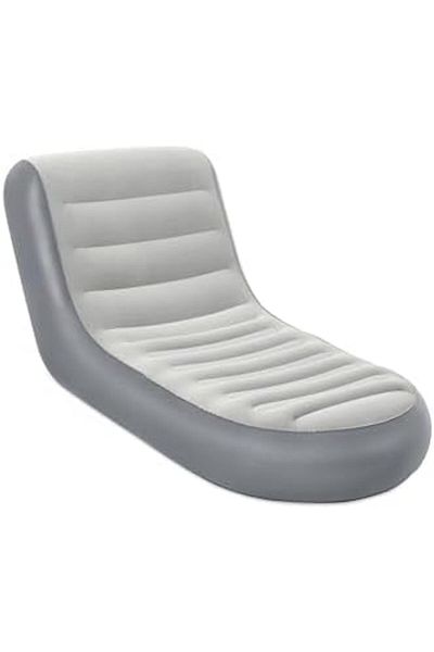BESTWAY Chaise Sport Lounger Inflatable Chair Black/White 165 x 84 79 cm