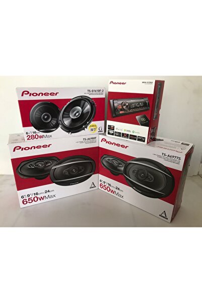 PIONNER eksiksiz 4lü paket Set 2 takım 650W Hoparlör - 125ui teyp-16CM Hoparlör