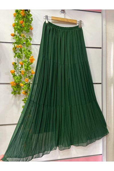 edu collection Chiffon Skirt Three-Layer Lining