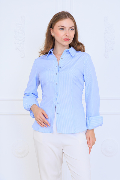 Meşe Moda Body-Fitting Striped Basic Shirt