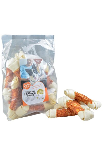 Duvo Plus عظام دجاج صغيرة من دوفو+ مع جلد خام، الوزن: 1000 غرام، العدد: 13