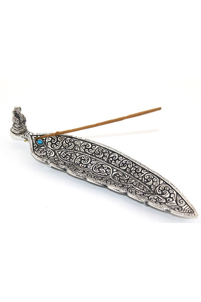 Larimar Metal Boat Incense Burner Model 4