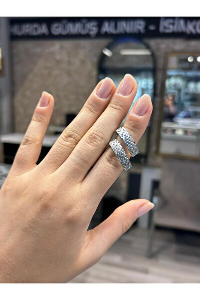gümüşe dair 925 Ayar Gümüş Baklava Model ErkekAlyans