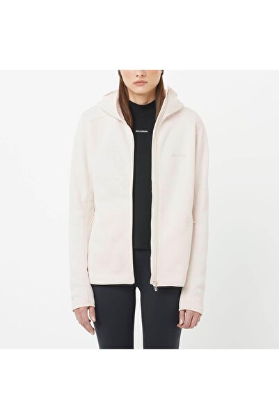 Salomon OUTLINE WARM Kadın Tam Fermuar Polar Whisper White LC2606400