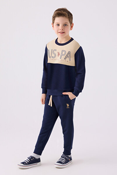 U.S. Polo Assn. U.S. Polo Assn Erkek Çocuk Krem Eşofman Takımı