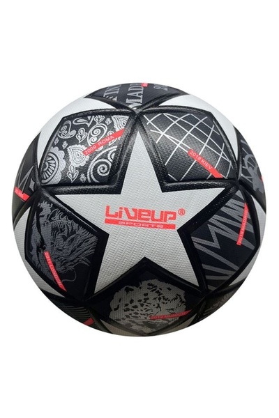 divendi-ro Minge de fotbal din piele sintetică, mărimea 5, negru-auriu, LiveUp