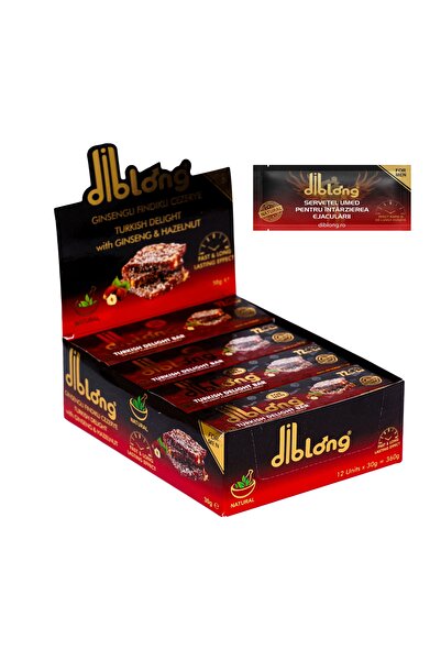 Diblong SET Premium Aphrodisiac: Men TURKISH DELIGHT BAR, , 1 box-12 pcs-30gr + 1 DELAY TOWEL