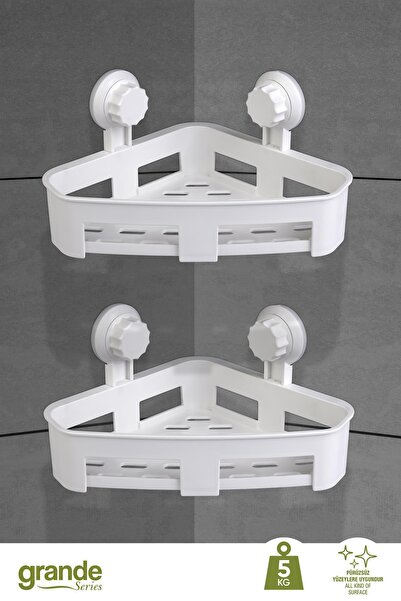 Okyanus Home Grande Üçgen Köşelik 2 Fonksiyonlu - İster yapıştır, ister vidal...