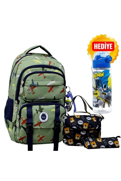 ASTRAL Kids School Bag, Lunch Box, Pen Holder - Keychain and Water Bottle & Flask Gift