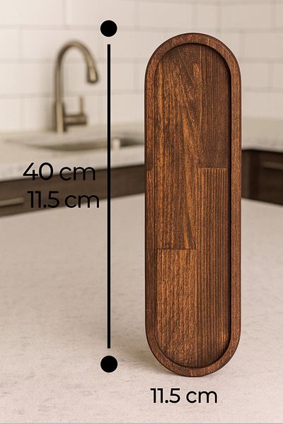 Rabo Craft Wooden Oval Tray 40 cm - 100% Natural Solid Pine Wood