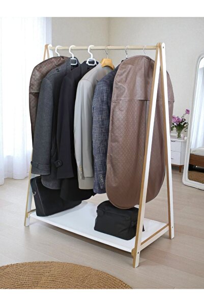 Asude Home Konfeksiyon Askısı Ahşap Askılık Elbise Askılığı Portmanto
