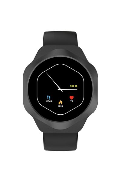 CANYON Smartwatch Hexagon 88, Bluetooth, AMOLED 1.43", Pedometer, G-Sensor, Heart Rate Sensor (Black