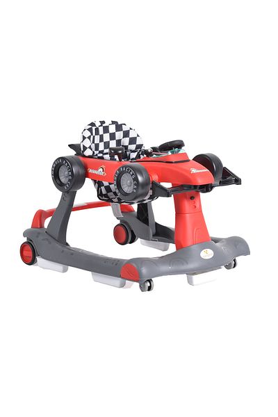 Cangaroo DAYTONNA 2-in-1 walker and forerunner, foldable, rear wheels with automatic braking system, Red