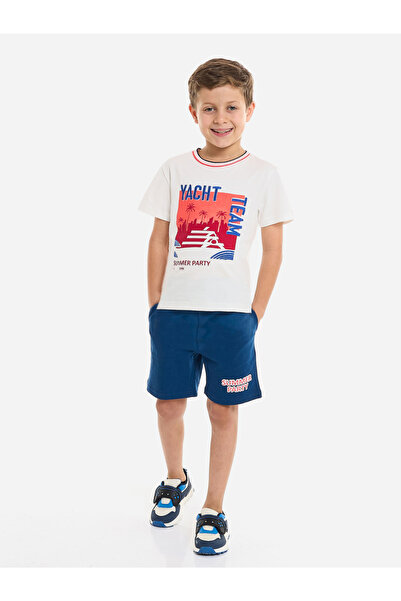 Victor and Jane By Styli Boys Yatch Graphic T-Shirt and Shorts Set