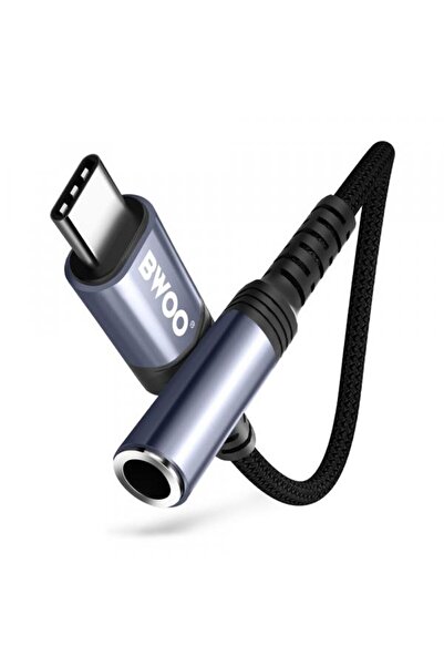 Bwoo Adaptor audio USB-C - 3.5mm BZ47, Negru