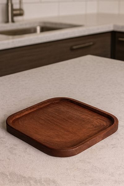 Rabo Craft Wooden Square Serving & Presentation Board - 100% Natural Pine Solid