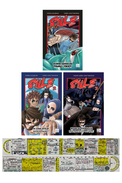 hayykitap Sille 1-2-3 Set Çizgi Roman + Mat. Öğreten Cetvel