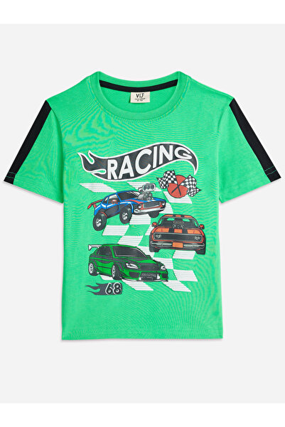 Victor and Jane By Styli Boys Cars Graphic T-Shirt and Shorts Set