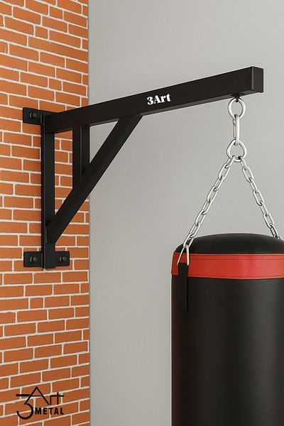 3art Metal Durable Steel Sandbag Stand – Wall Mounted Professional Boxing & Kickboxing Hanger Bracket