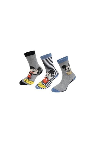 Mickey Mouse Set of 3 pairs of children's socks, gray, Mickey Mouse, Disney