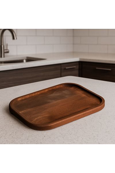 Rabo Craft Wooden Serving & Presentation Tray - 100% Natural Pine Solid