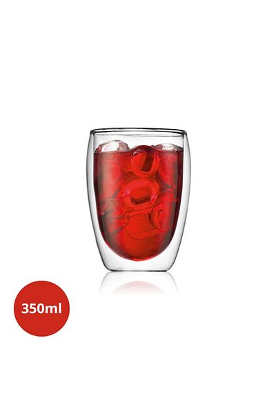 Köken double-walled thermos mug, 350ml, borosilicate glass Cup, transparent, modern design