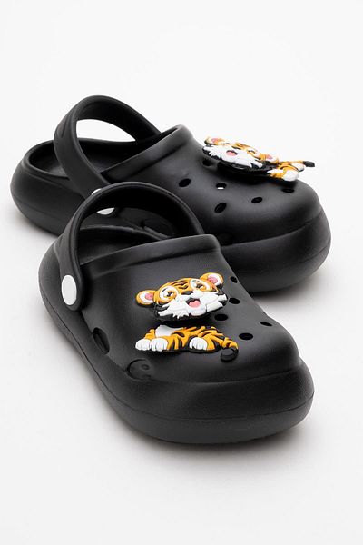 CCWAY AYAKKABI Children's Accessory Sabo Slippers 26-30 Black