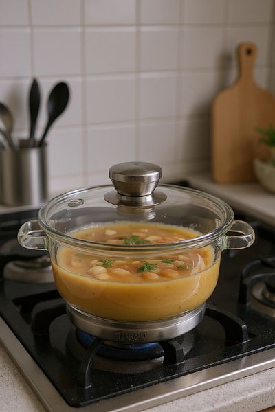 Taşev Baron Steel Induction Base Glass Pot 1500ml