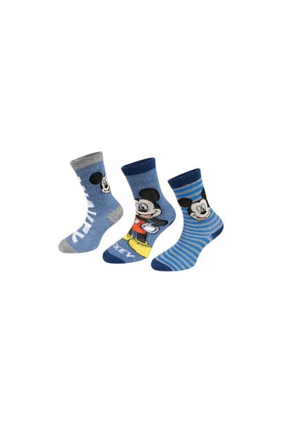 Mickey Mouse Set of 3 pairs of children's socks, blue, Mickey Mouse, Disney