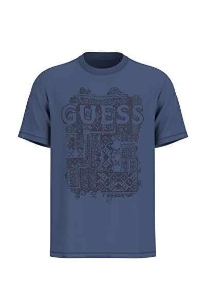 Guess Tricou pentru bărbați Flock cu croială normală