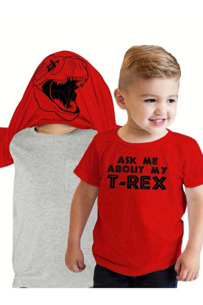Styli Boys T-Rex Graphic Print Round Neck T-Shirt