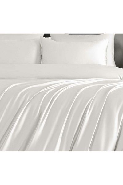 CHIRASO CHIRASO Bedding Set, Shiny SATIN, ELASTIC Sheet 180x200cm, Duvet Cover 200x230cm, 2 Pillowcases
