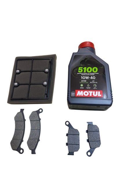 MOTORKİT MK Mondial Drift L Ön - Arka Balata Takımı + Hava Filtresi + Motul 5100 Bakım Seti