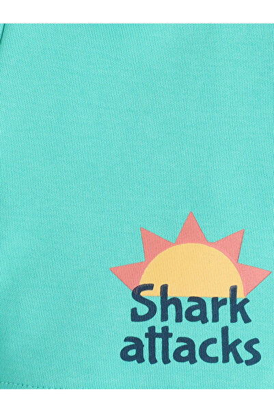 Victor and Jane By Styli Boys Cute Shark Graphic T-Shirt and Shorts Set