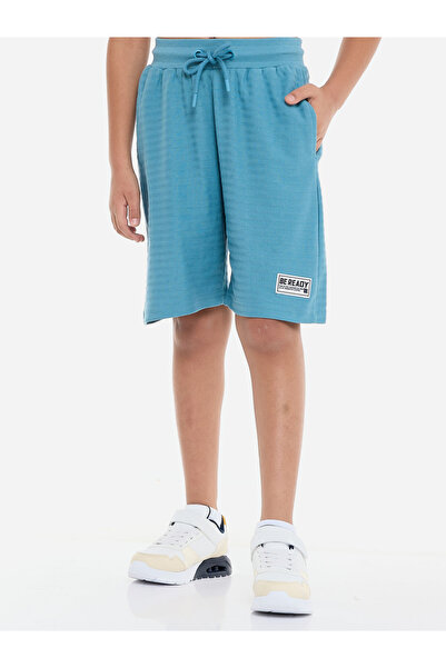 Victor and Jane By Styli Boys Blue Embroidered T-Shirt and Shorts Set