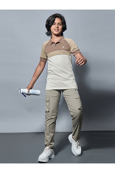 Technosport By Styli Boys Color Block Slim Fit Polo Sports T-Shirt