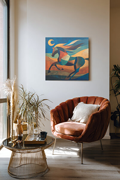 Ahsen resim çerçeve Цветна конска модерна мозайка Платно за рисуване Офис Дом