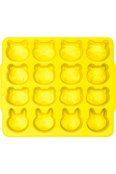 Moki قالب سيليكون للشوكولاتة / الثلج باللون الأصفر الشروقي