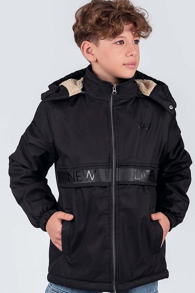 Pina Kids Boy's Removable Hood New Life Printed Winter Coat Km7361