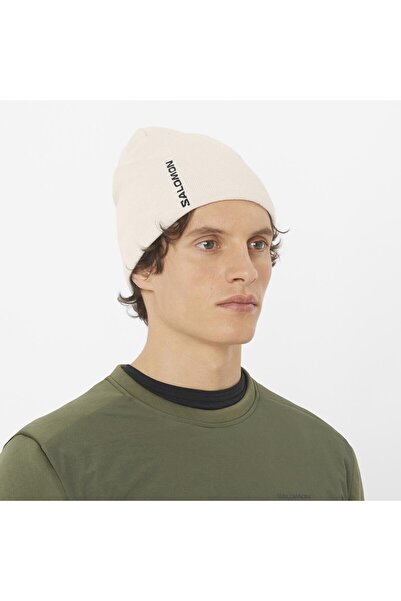 Salomon GRAPHIC BEANIE Bere Whisper White LC2708900