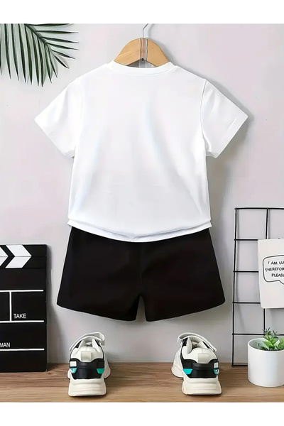 Styli طقم تي شيرت وشورت برسومات دببة رائعة للأولاد