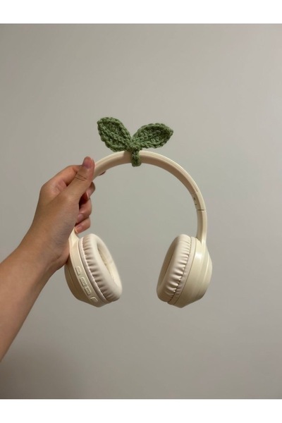 Gonulella Knitted Leaf Headphone Ornament Viral Product